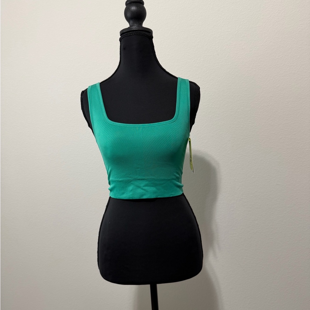 NWT teal Square Neck sports bra